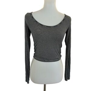 American Eagle outfitters long sleeve striped crop top
